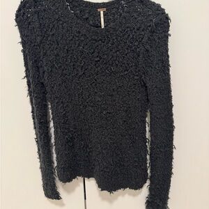 Women's Black Textured Top